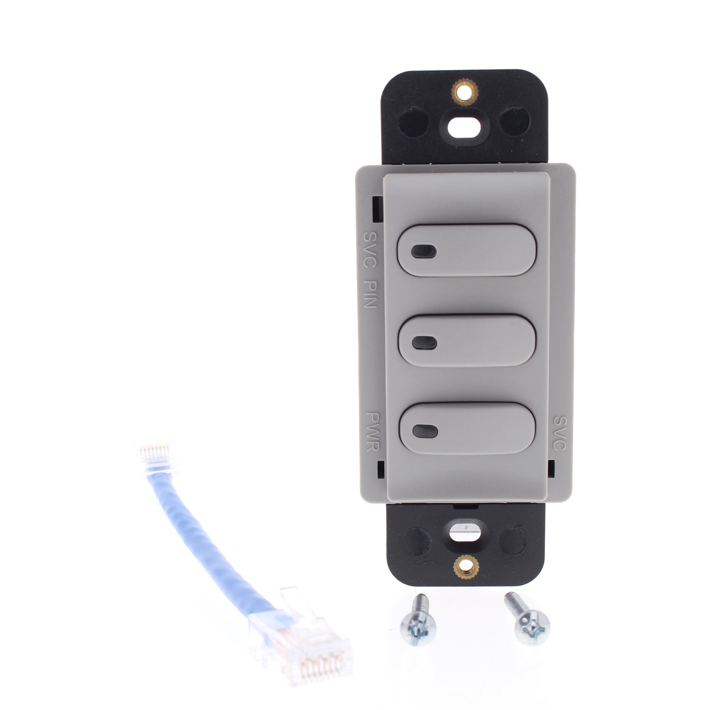 Hubbell Gray LoadLogic Smart Switch for Controller 3-Button w/Pilot Light RCS3GY