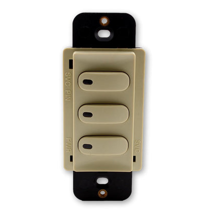 Hubbell RCS3I Ivory LoadLogic Smart Switch for Controller 3-Button w/Pilot Light
