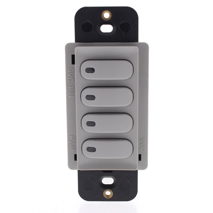 Hubbell Gray LoadLogic Smart Switch for Controller 4-Button w/Pilot Light RCS4GY