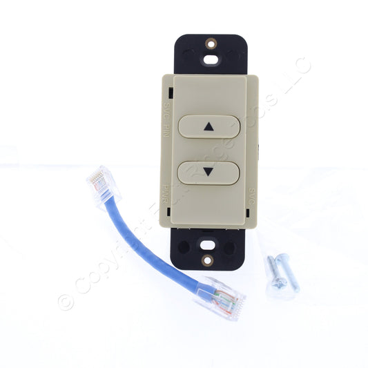 Hubbell RCSRLI RJ45 Ivory Load Logic Room Controller Switch RAISE/LOWER UTP