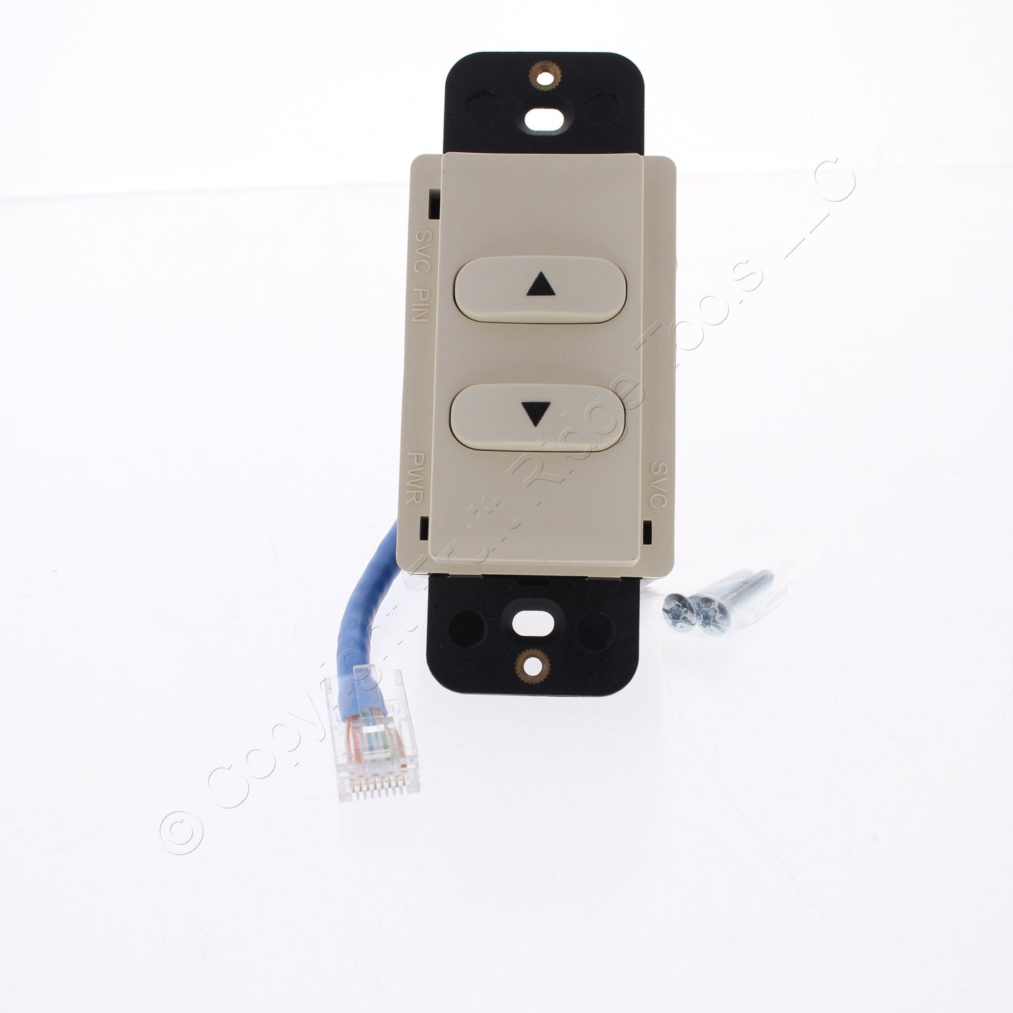 Hubbell RCSRLLA RJ45 Lt Almond Load Logic Room Controller Switch RAISE/LOWER UTP