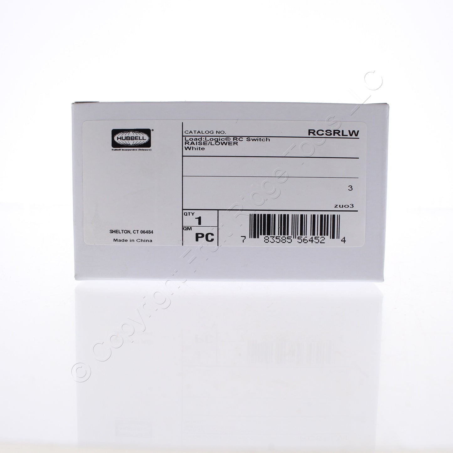 Hubbell RCSRLW RJ45 White Load Logic Room Controller Switch RAISE/LOWER UTP