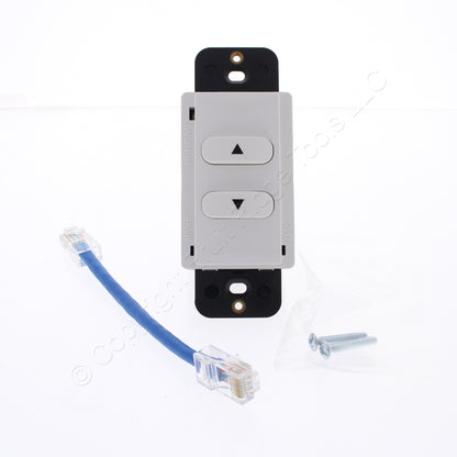 Hubbell RCSRLW RJ45 White Load Logic Room Controller Switch RAISE/LOWER UTP