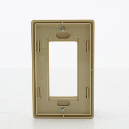 Hubbell RCW1I Ivory 1-Gang Decorator Unbreakable Nylon Standard Wallplate Cover