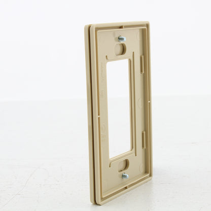 Hubbell RCW1I Ivory 1-Gang Decorator Unbreakable Nylon Standard Wallplate Cover
