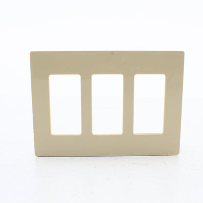 Hubbell RCW3I Ivory 3-Gang Decorator GFCI GFI Unbreakable Nylon Wallplate Cover