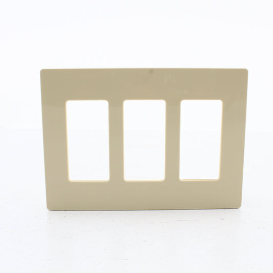 Hubbell RCW3I Ivory 3-Gang Decorator GFCI GFI Unbreakable Nylon Wallplate Cover