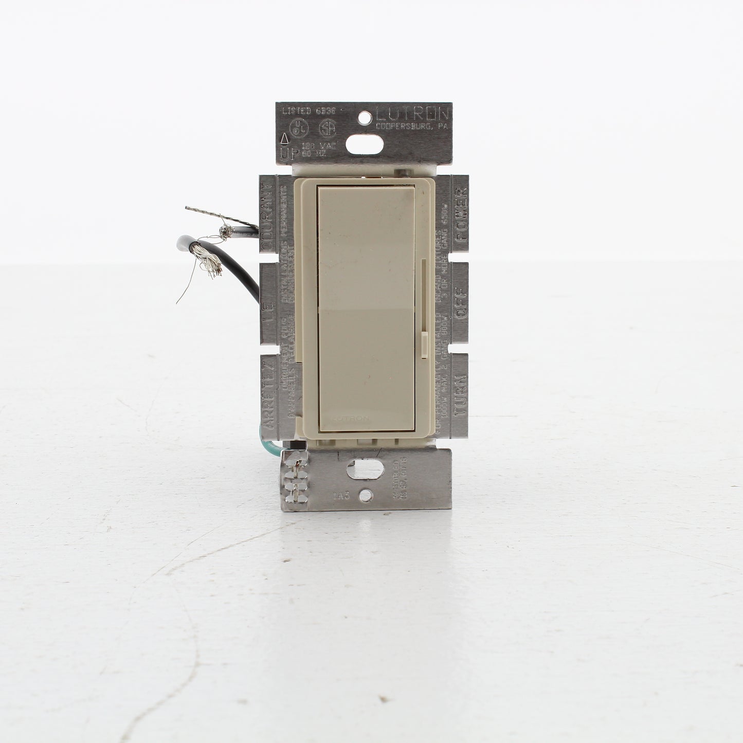 Hubbell RDV10PLA Lt Almond Illuminated Preset Light Dimmer Switch 1-Pole 1000W