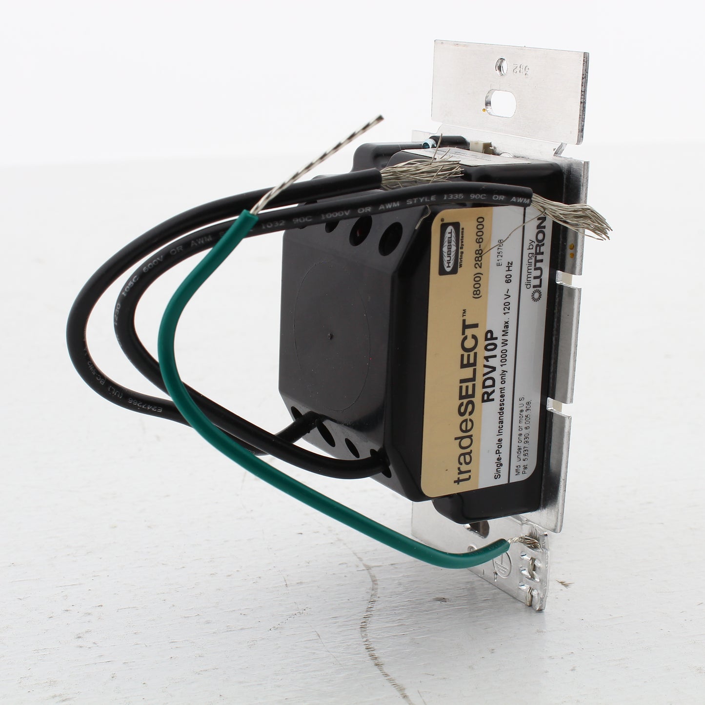 Hubbell RDV10PLA Lt Almond Illuminated Preset Light Dimmer Switch 1-Pole 1000W