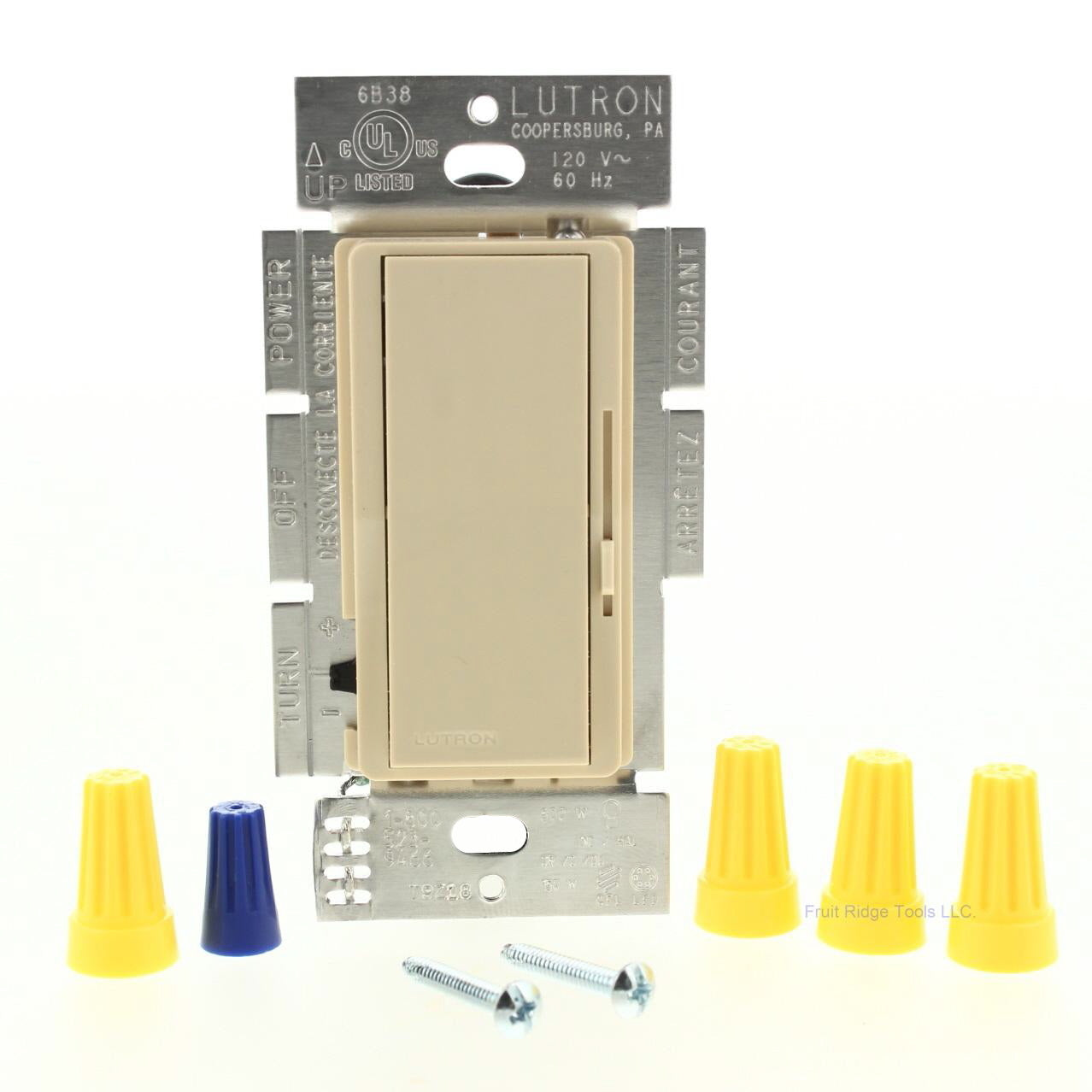 Hubbell RDVCL153PI Ivory CFL/LED Decorator Rocker Light Dimmer Switch 3-Way 150W