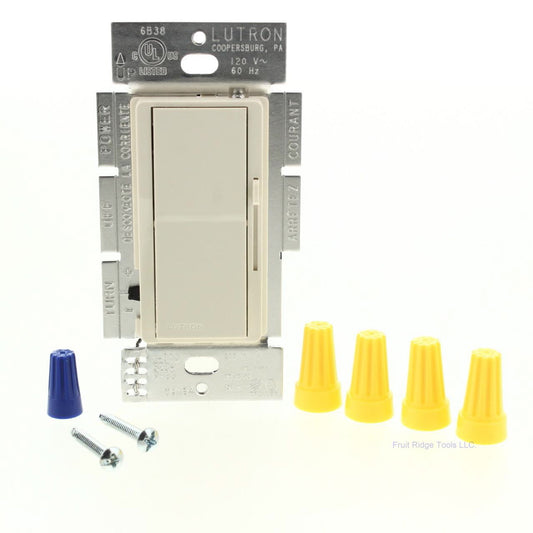 Hubbell RDVCL153PLA Lt Almond CFL/LED Decorator Rocker Light Dimmer Switch 3-Way