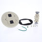 Hubbell RF506AL Almond Flange & Hinged Cover for Floor Box 15A 125V Receptacle