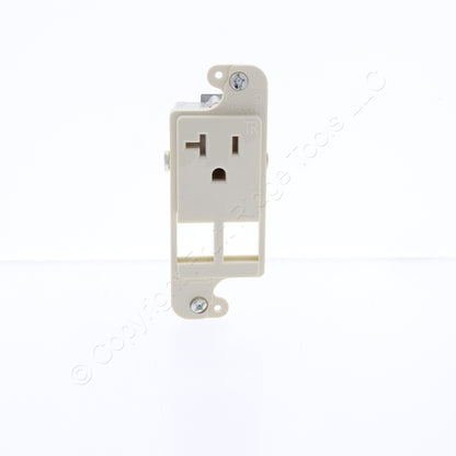 Hubbell Lt Almond JLOAD Multimedia Outlet 2-Port 20A Tamper Resistant RJ62LATR