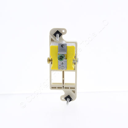 Hubbell Lt Almond JLOAD Multimedia Outlet 2-Port 20A Tamper Resistant RJ62LATR
