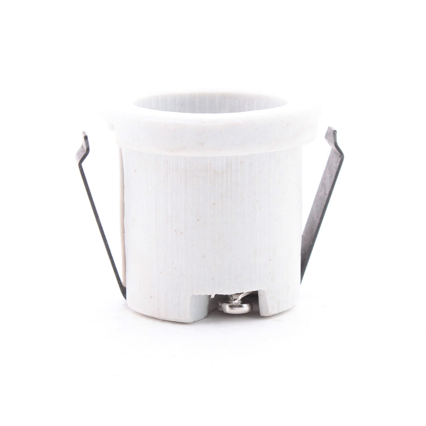 Hubbell RL158 White Porcelain Metal-Base Low-Profile Lamp Holder 660W 250V E26