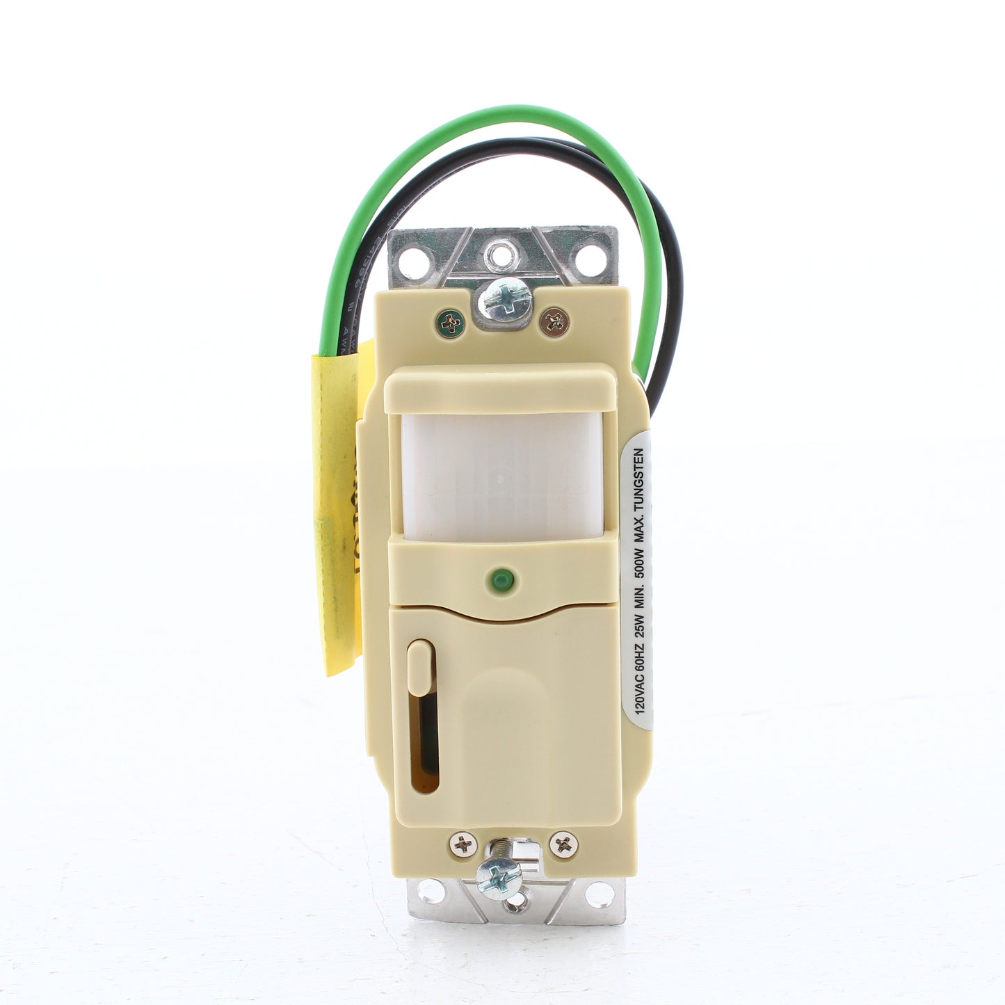 Hubbell RMS120ILI Ivory PIR Vacancy Sensor Wall Switch w/Dimming & Nightlight