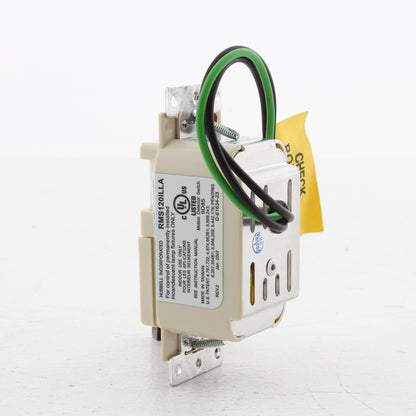 Hubbell RMS120ILLA Lt Almond PIR Vacancy Sensor Switch w/Dimming & Nightlight