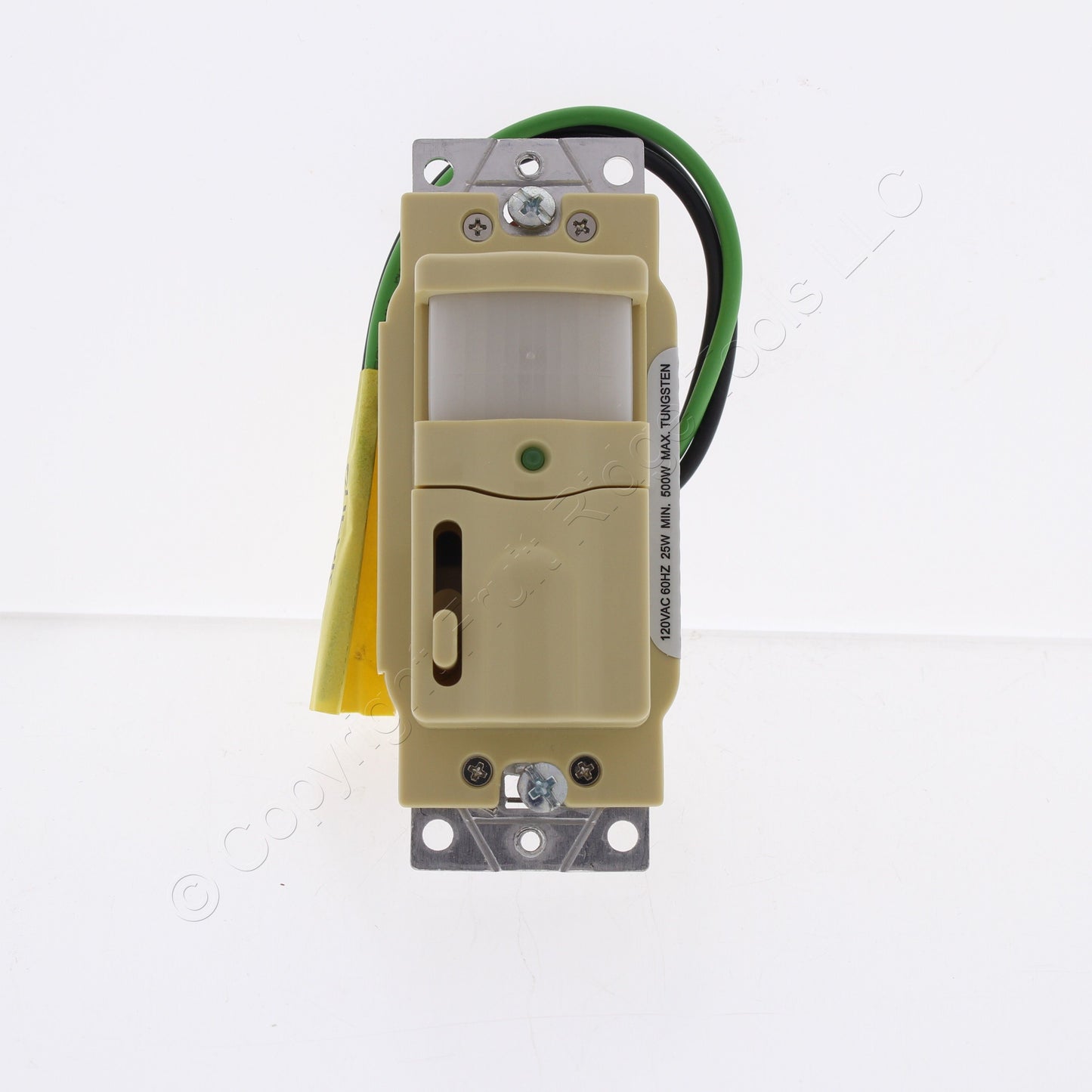 Hubbell 500W 120V Motion Detector Switch w/ Dimming, 60HZ Illuminated