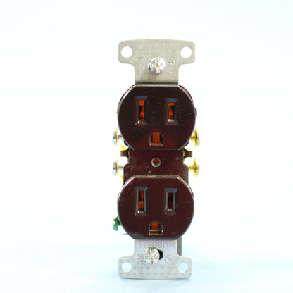 Hubbell Brown Residential Duplex Receptacle Outlet Nema 5-15R 15A 125V Bulk RR15