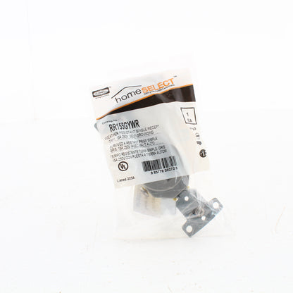 Hubbell RR155GYWR Gray Weather Resistant Single 15A Outlet Receptacle 6-15R 250V