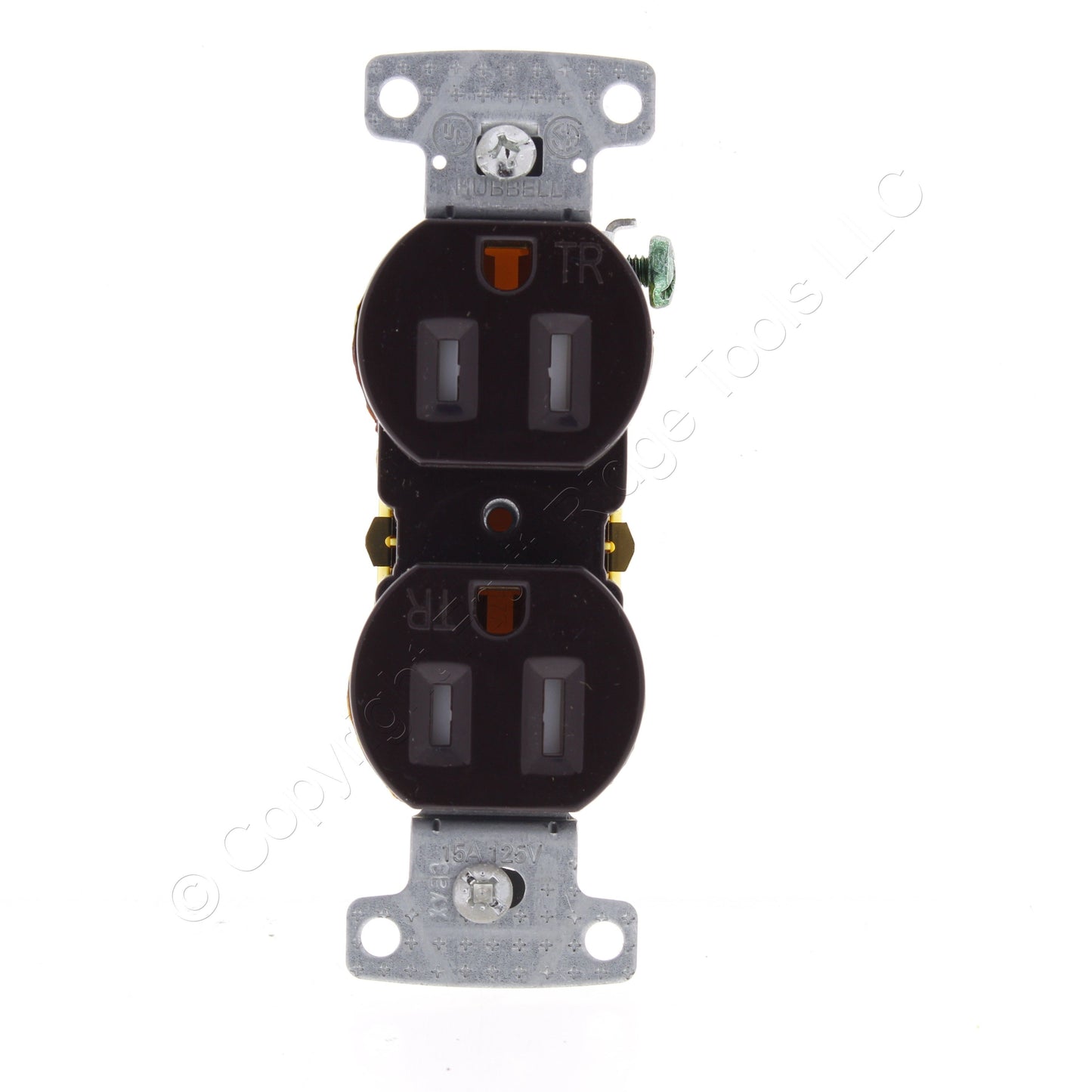 10 Hubbell Brown Tamper Resistant Duplex Receptacles 15A 125V Push Terminal