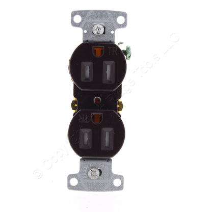 Hubbell Brown Tamper Resistant Duplex Receptacle 15A 125V Push Terminal RR15ETR