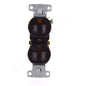 Hubbell Brown Tamper Resistant Duplex Receptacle 15A 125V Push Terminal RR15ETR