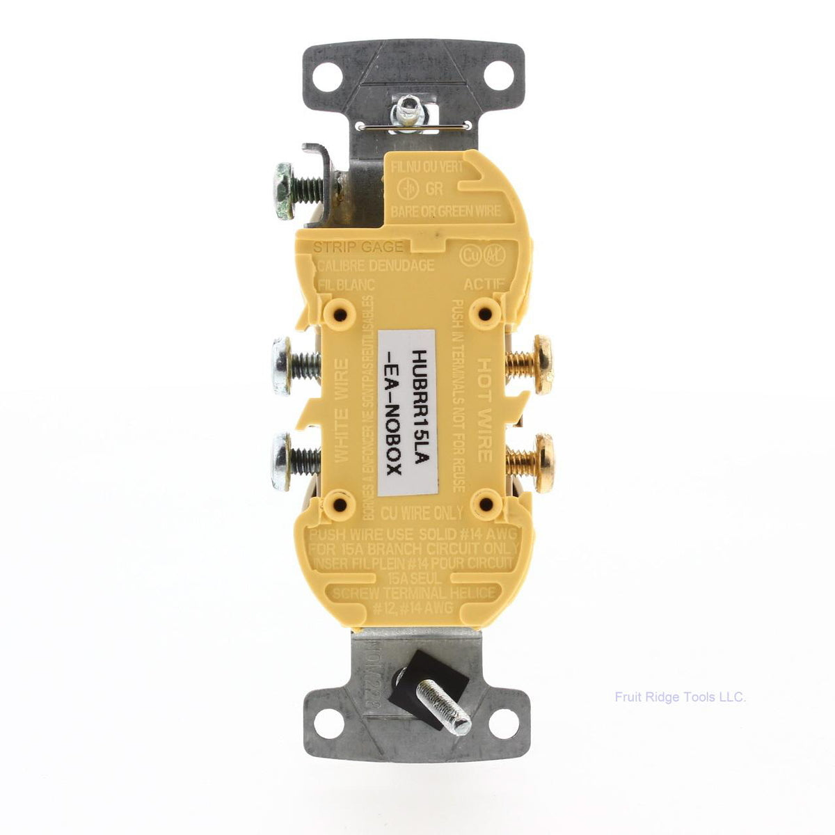 Hubbell Light Almond Residential Duplex Receptacle 5-15 15A 125V Bulk RR15LA