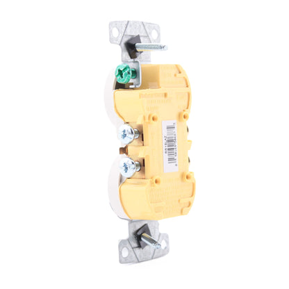 Hubbell RR15LA Light Almond Residential Duplex Receptacle 5-15R 15A Bulk Outlet