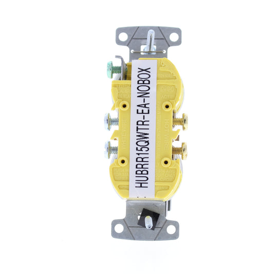 Hubbell White Tamper Resistant Duplex Receptacle Outlet 5-15R 15A 125V RR15W