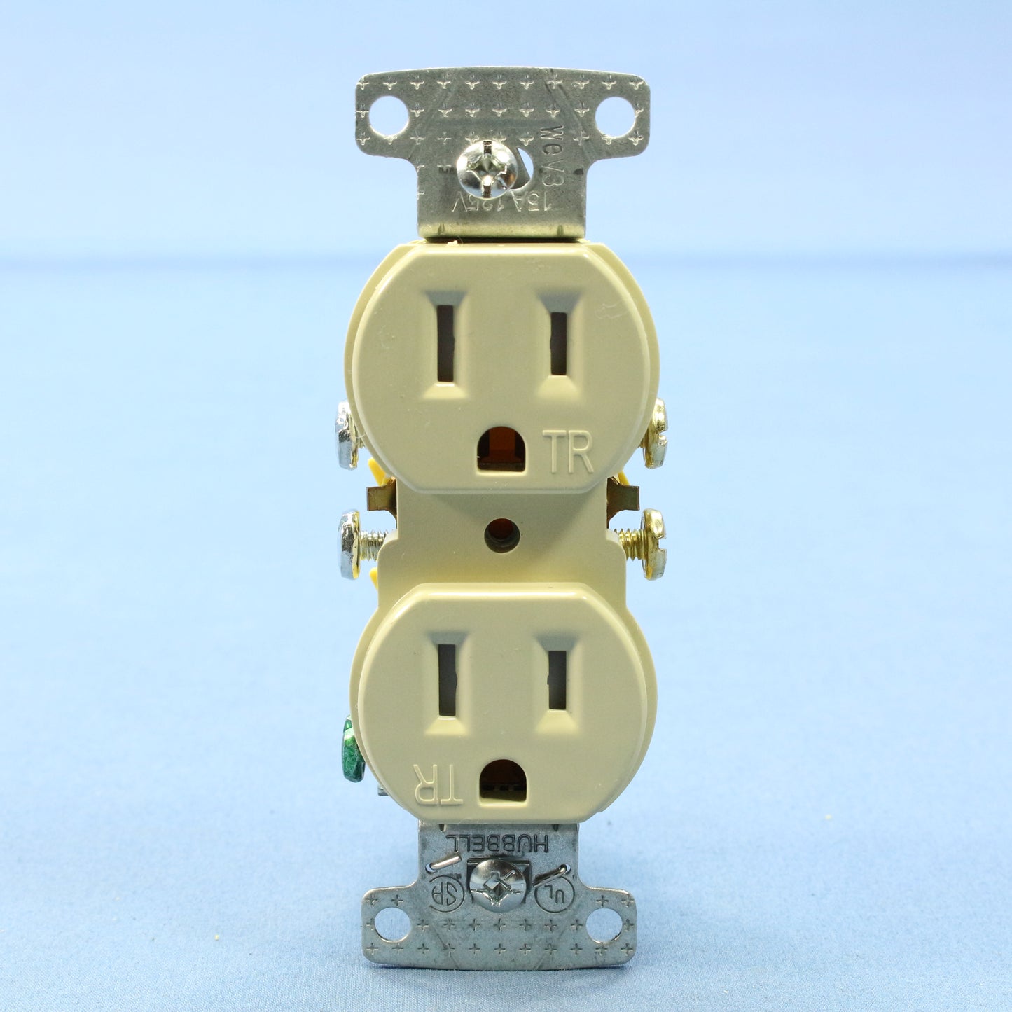 10 Hubbell Ivory Tamper Resistant Duplex Receptacle Outlets 5-15R 15A RR15SITR