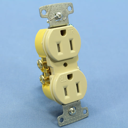 Hubbell Ivory Tamper Resistant Duplex Receptacle Outlet 5-15R 15A Bulk RR15SITR