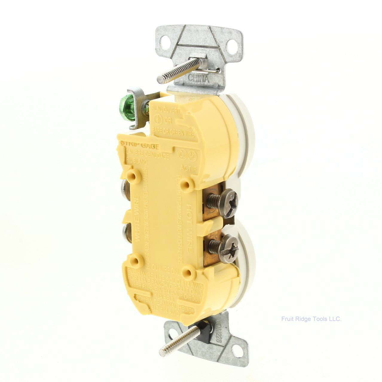 Hubbell RR15SLAWRTR Light Almond Residential 5-15R 15A Weather TR Receptacle