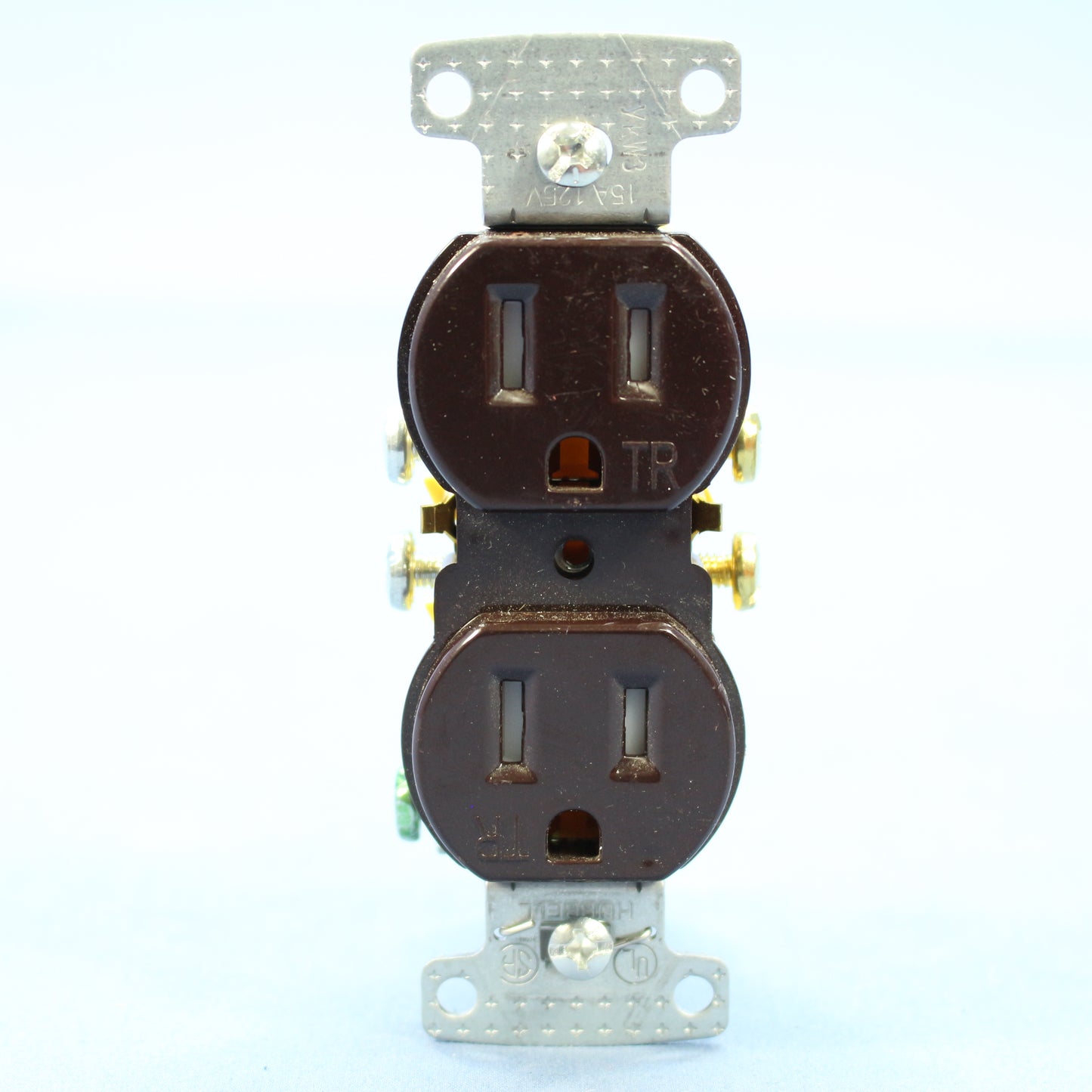 Hubbell Brown Tamper Resistant Duplex Receptacle Outlet 5-15R 15A Bulk RR15STR