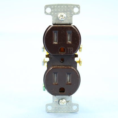Hubbell Brown Tamper Resistant Duplex Receptacle Outlet 5-15R 15A Bulk RR15STR