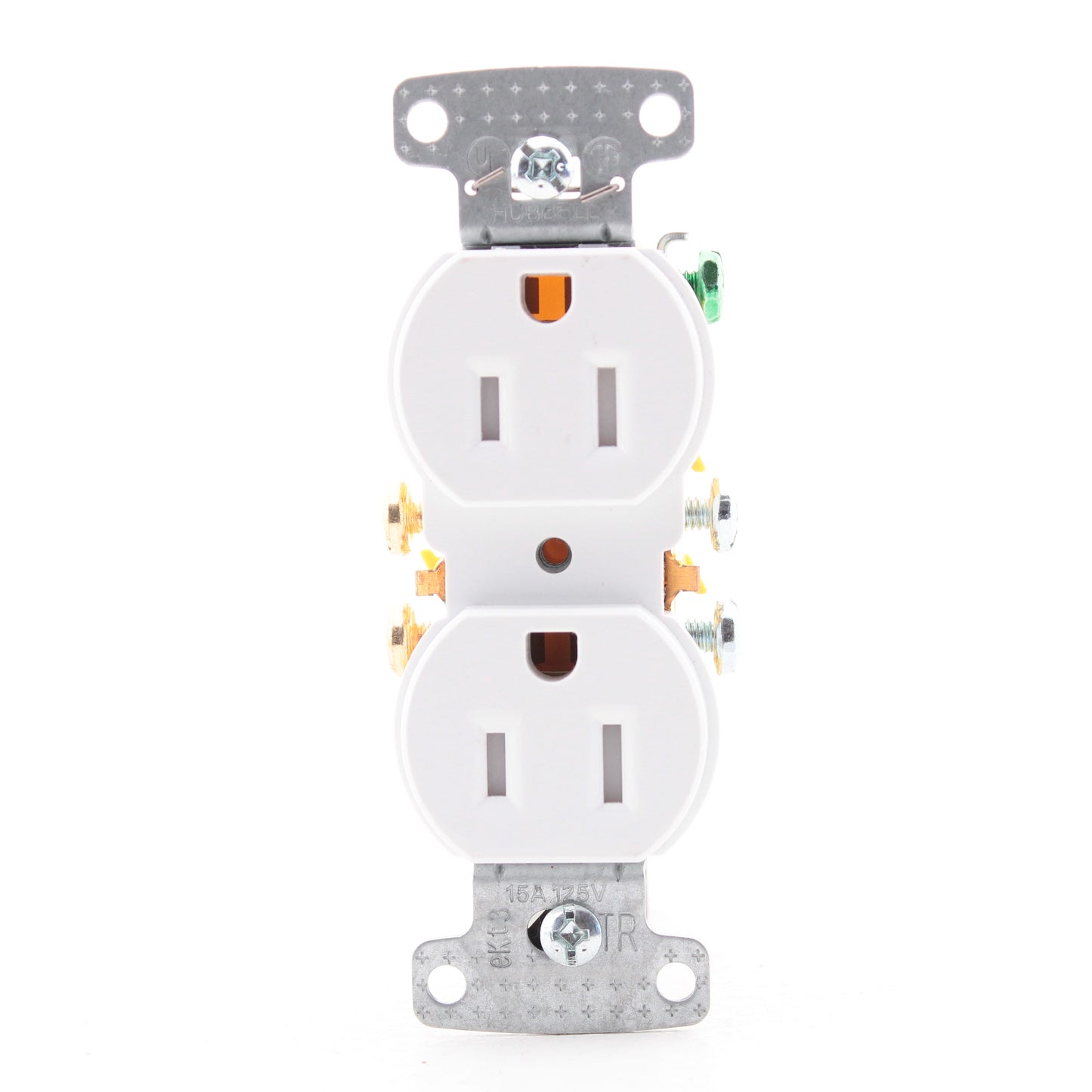 Hubbell RR15SWTR White Tamper Resistant 15A Duplex Receptacle Outlet Bulk 5-15R