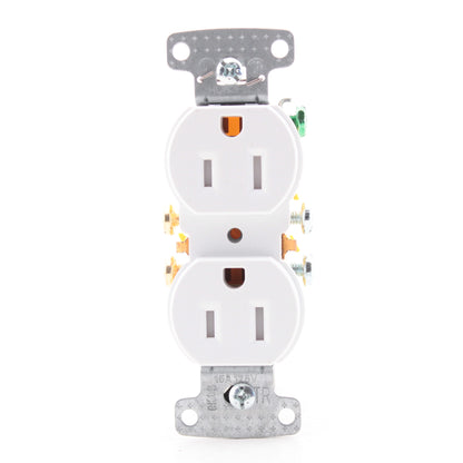 Hubbell RR15SWTR White Tamper Resistant 15A Duplex Receptacle Outlet Bulk 5-15R