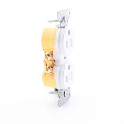 Hubbell RR15SWTR White Tamper Resistant 15A Duplex Receptacle Outlet Bulk 5-15R