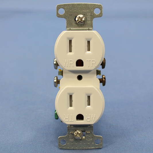 Hubbell White Tamper/Weather Resistant Duplex Receptacle 5-15R 15A RR15SWWRTR