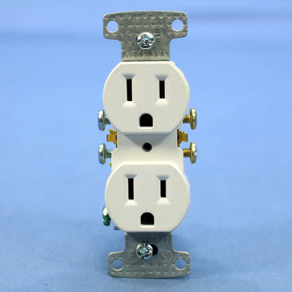 Hubbell RR15W White 15A Duplex Receptacle Outlet NEMA 5-15 125V Bulk Residential