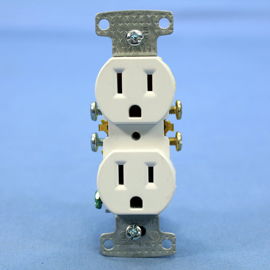 Hubbell RR15W White 15A Duplex Receptacle Outlet NEMA 5-15 125V Bulk Residential