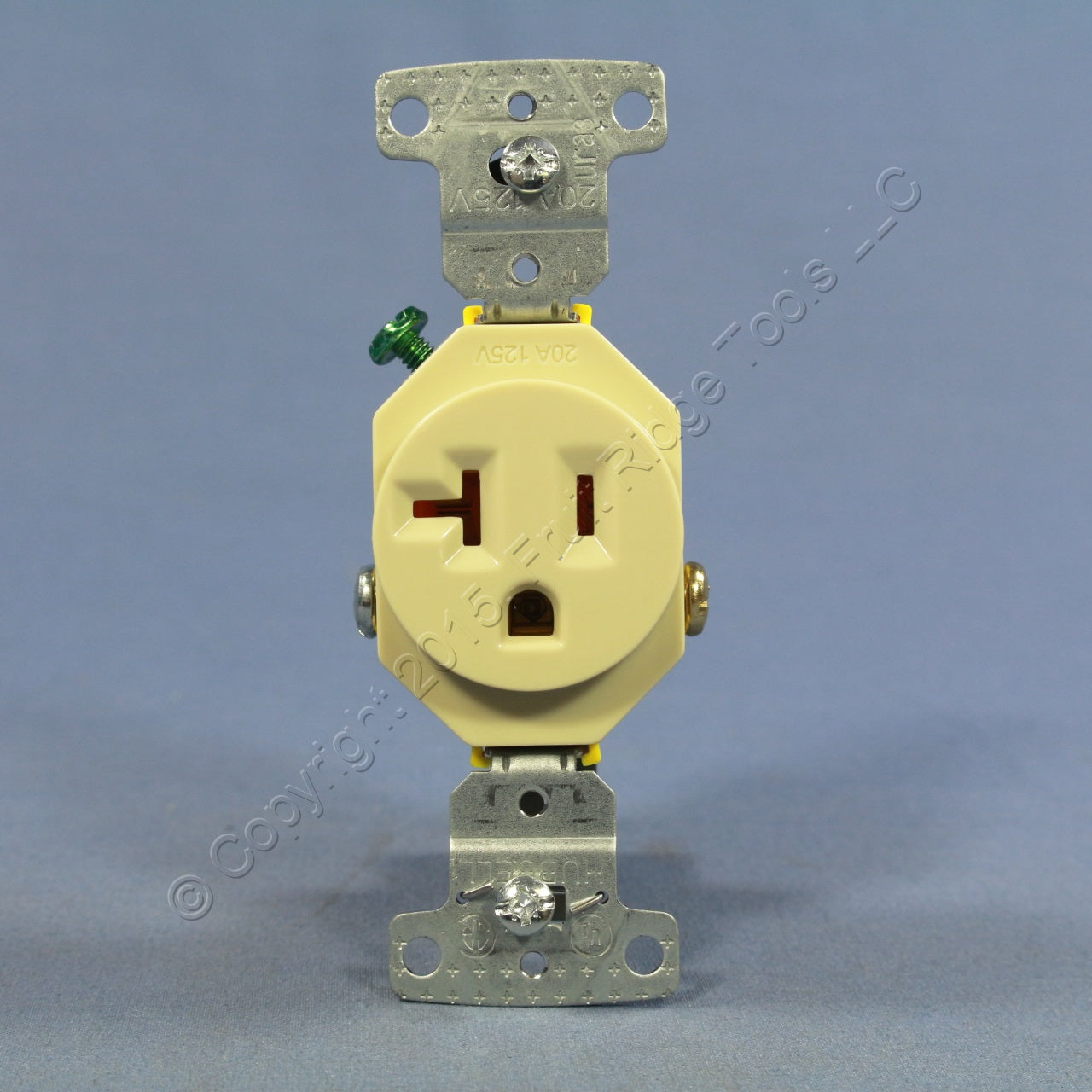 Hubbell Ivory  Residential Grade Single Outlet Receptacle 5-20R 20A 125V RR201I