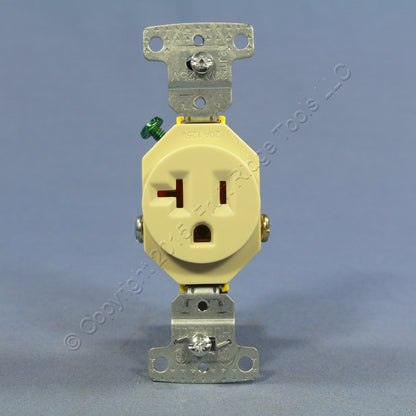 Hubbell Ivory  Residential Grade Single Outlet Receptacle 5-20R 20A 125V RR201I