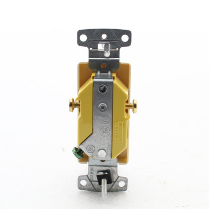 Hubbell RRD155LA Light Almond 15A Decorator Single Outlet Receptacle 250V 6-15R