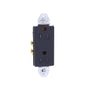 Hubbell Black Tamper Resistant Decorator Receptacle 15A 125V RRD15KBKTR No Ears