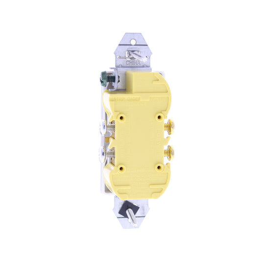 Hubbell RRD15KWTR White 15A Tamper Resistant Decorator Receptacle Outlet No Ears