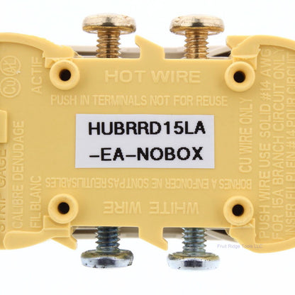 Hubbell RRD15LA Lt Almond Residential Decorator Receptacle 5-15R 15A Bulk Outlet