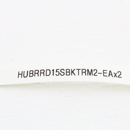Hubbell RRD15SBKTRM2 Black Tamper Resistant 15A Decorator Receptacle Earless 2pk