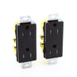 Hubbell RRD15SBKTRM2 Black Tamper Resistant 15A Decorator Receptacle Earless 2pk