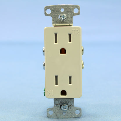 10 Hubbell Lt Almond Tamper Resistant Decorator Receptacles 15A 125V RRD15SLATR